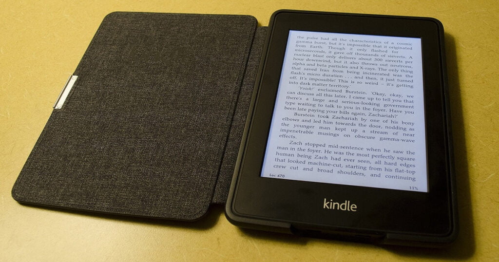 Kindle端末に表示された電子書籍