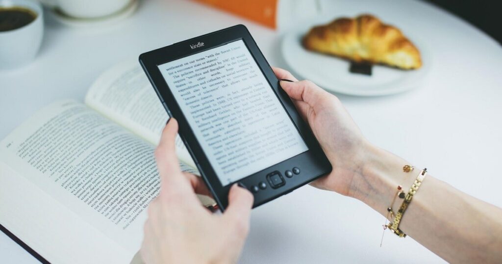 Kindle端末に表示された電子書籍