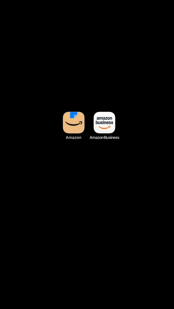 個人向けAmazonアプリとAmazonビジネスアプリのアイコン